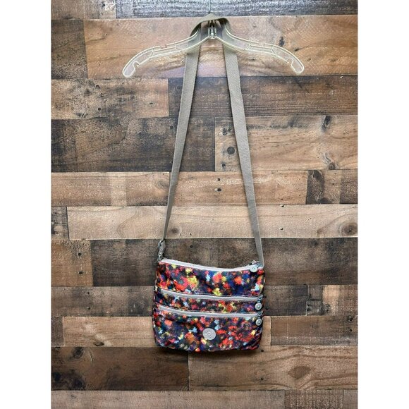 Kipling‎ Multi Pocket Splatter Paint Crossbody Purse - Picture 4 of 5